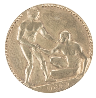 1924 Paris Summer Olympics Gold Medal Presented To Andres Mazzali
